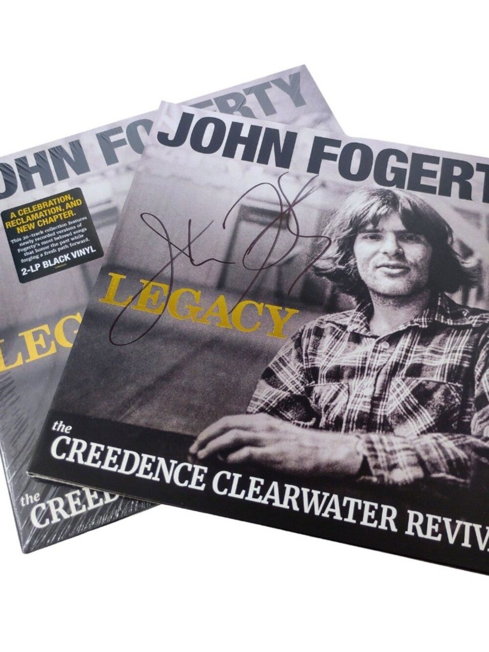 John Fogerty Signed Legacy CCR Vinyl Cover Sealed 2LP Beckett BAS